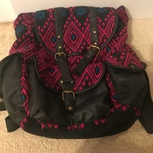 Backpack with many pockets
